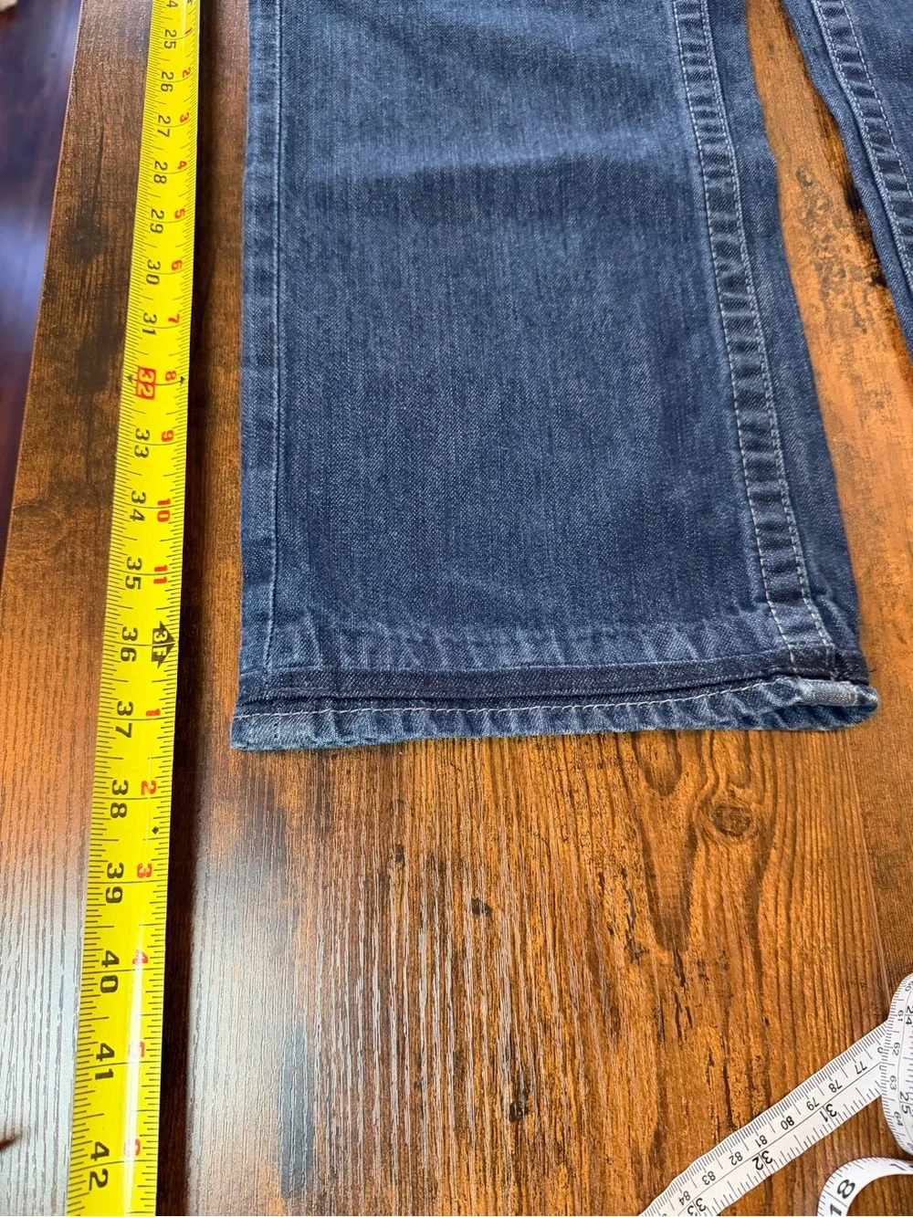 True Religion Bobby Men’s Straight Leg Jeans Dark Wash Hemmed 26.5” Inseam